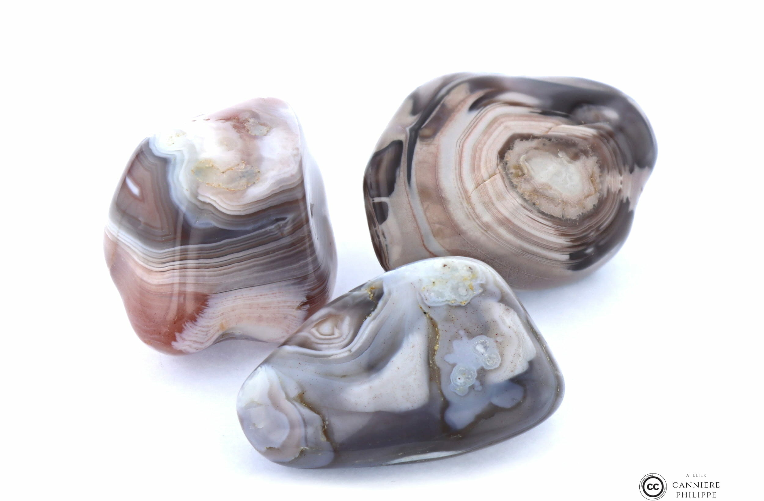 Pierre Roulé Agate du Botswana T3