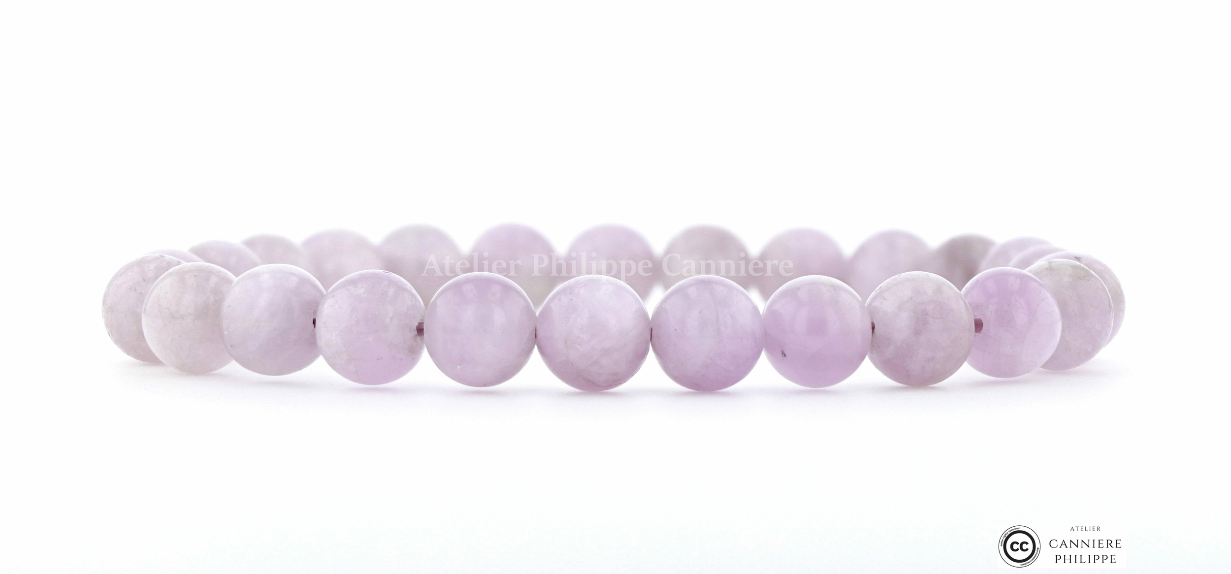 Bracelet kunzite Perle 8mm