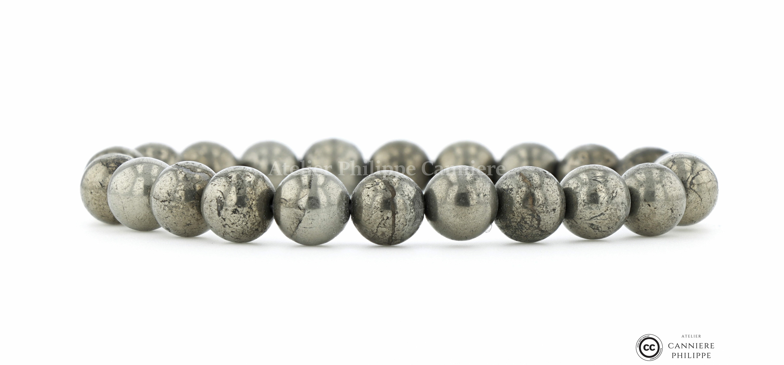 Bracelet Pyrite Perle 8mm