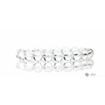 Bracelet Cristal de Roche Miroir Perle 8mm