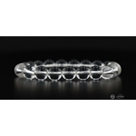 Bracelet Cristal de Roche Fond Noir Perle 8mm