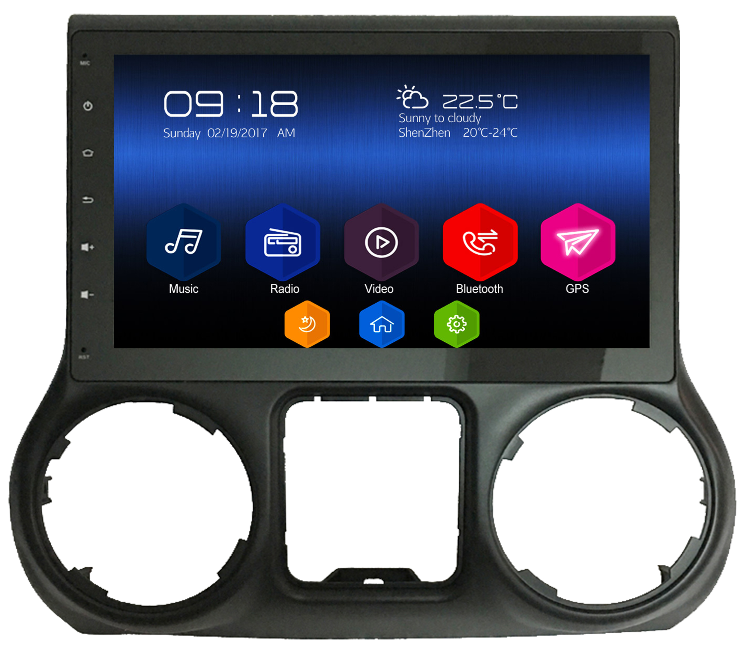 Autoradio Android GPS Mains libres écran tactile Jeep Wrangler