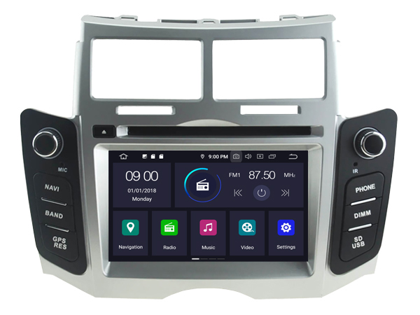 Autoradio Android 10.0 GPS Toyota Yaris de 2005 à 2011