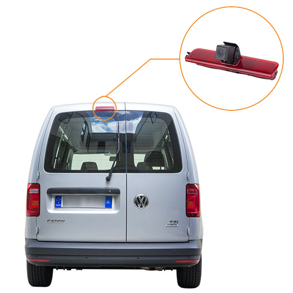 Caméra De Recul Pour VW Caddy 2003-2015 - Intégrée Au 3ème Feu Stop - Vision Nocturne IR - étanche IP67 - Angle 140°