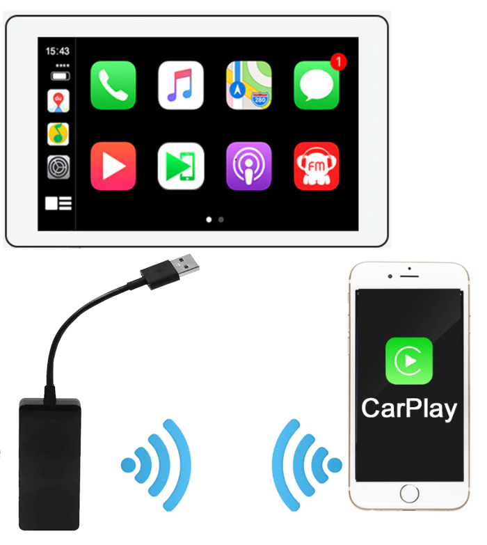 Module Apple CarPlay sans fil pour autoradio et écran tactile Android