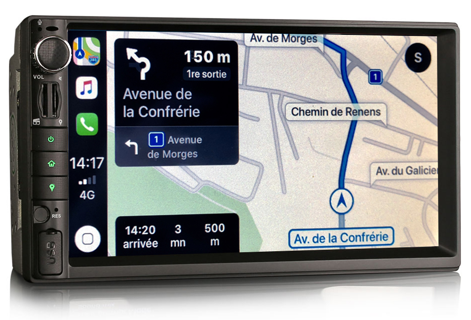 Autoradio tactile GPS Android 10.0 et Bluetooth Nissan Juke, Micra, Navara, X-Trail, Qashqai et Pathfinder