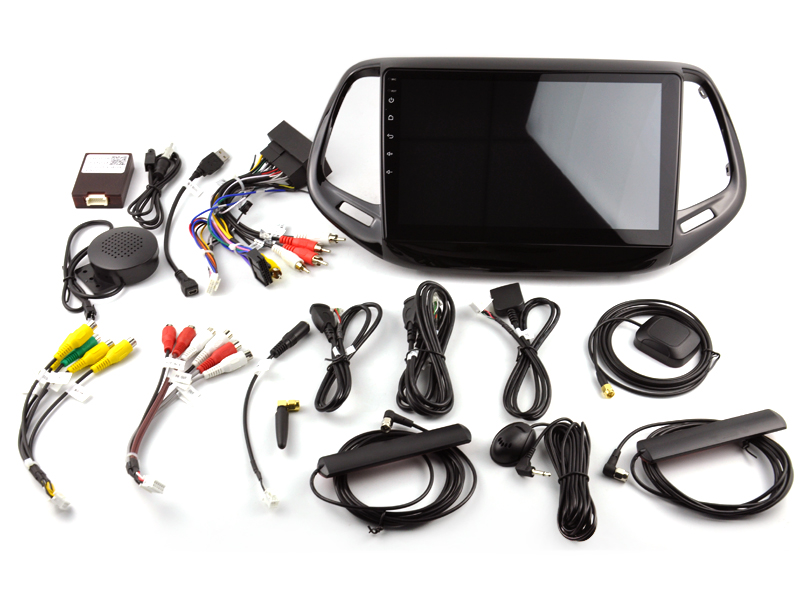 Autoradio tactile GPS Android et Carplay sans fil Jeep Compass