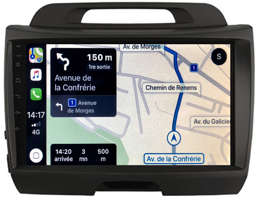 Autoradio Tactile Gps Android Et Carplay Sans Fil Kia Sportage 2931