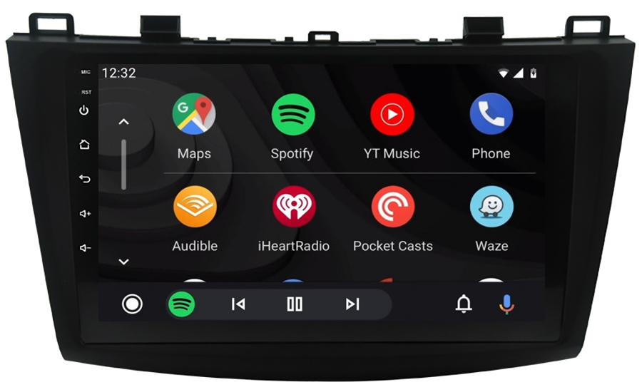 Autoradio tactile GPS Android et Carplay sans fil Mazda 3