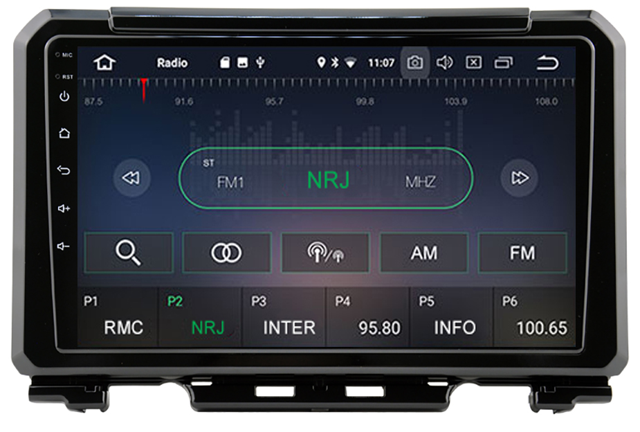 Autoradio tactile GPS Android et Carplay sans fil Suzuki Jimny