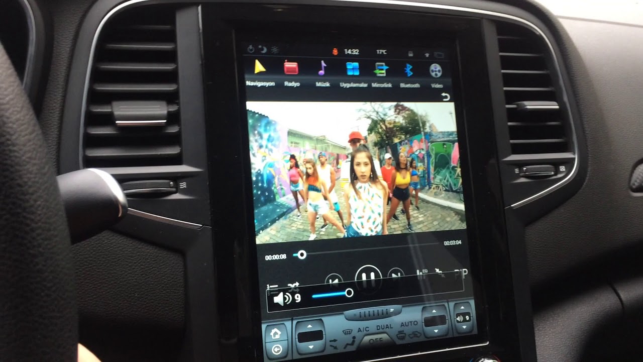 Ecran Tesla Style GPS Android 12.0 et Apple Carplay Renault Koleos, Talisman et Megane 4