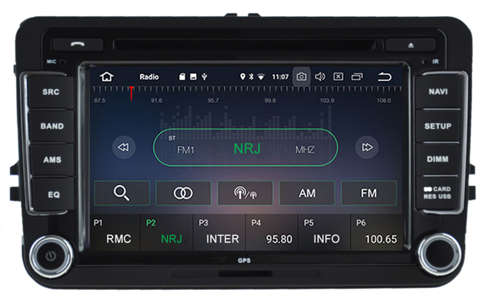 Autoradio tactile GPS et Apple Carplay VW Eos Touran Tiguan Polo