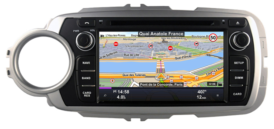 Autoradio Tactile Gps Android Et Bluetooth Usb Toyota Yaris