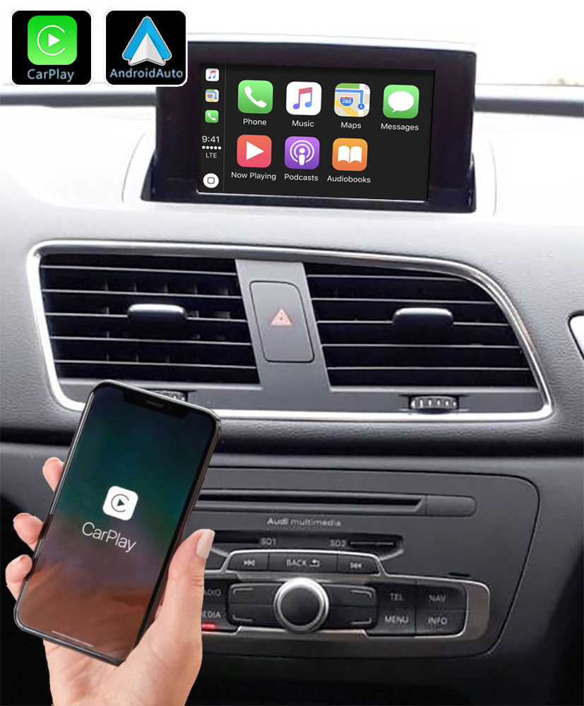 Système Apple Carplay sans fil et Android Auto pour Audi Q3 de 2011 à 2018