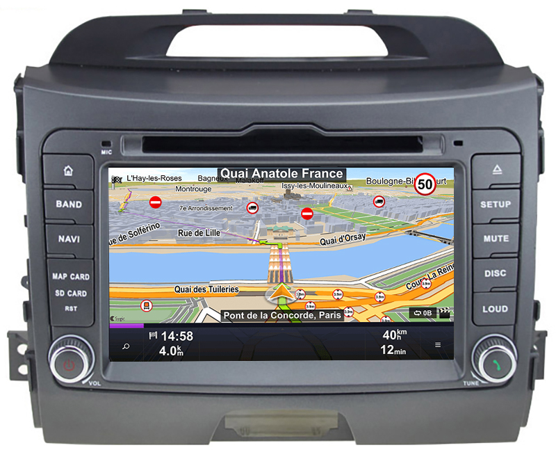 Autoradio tactile Android 10.0, Bluetooth et GPS Kia Sportage
