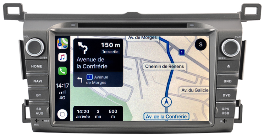 Autoradio tactile Android 8.1, Bluetooth et GPS Toyota Rav4