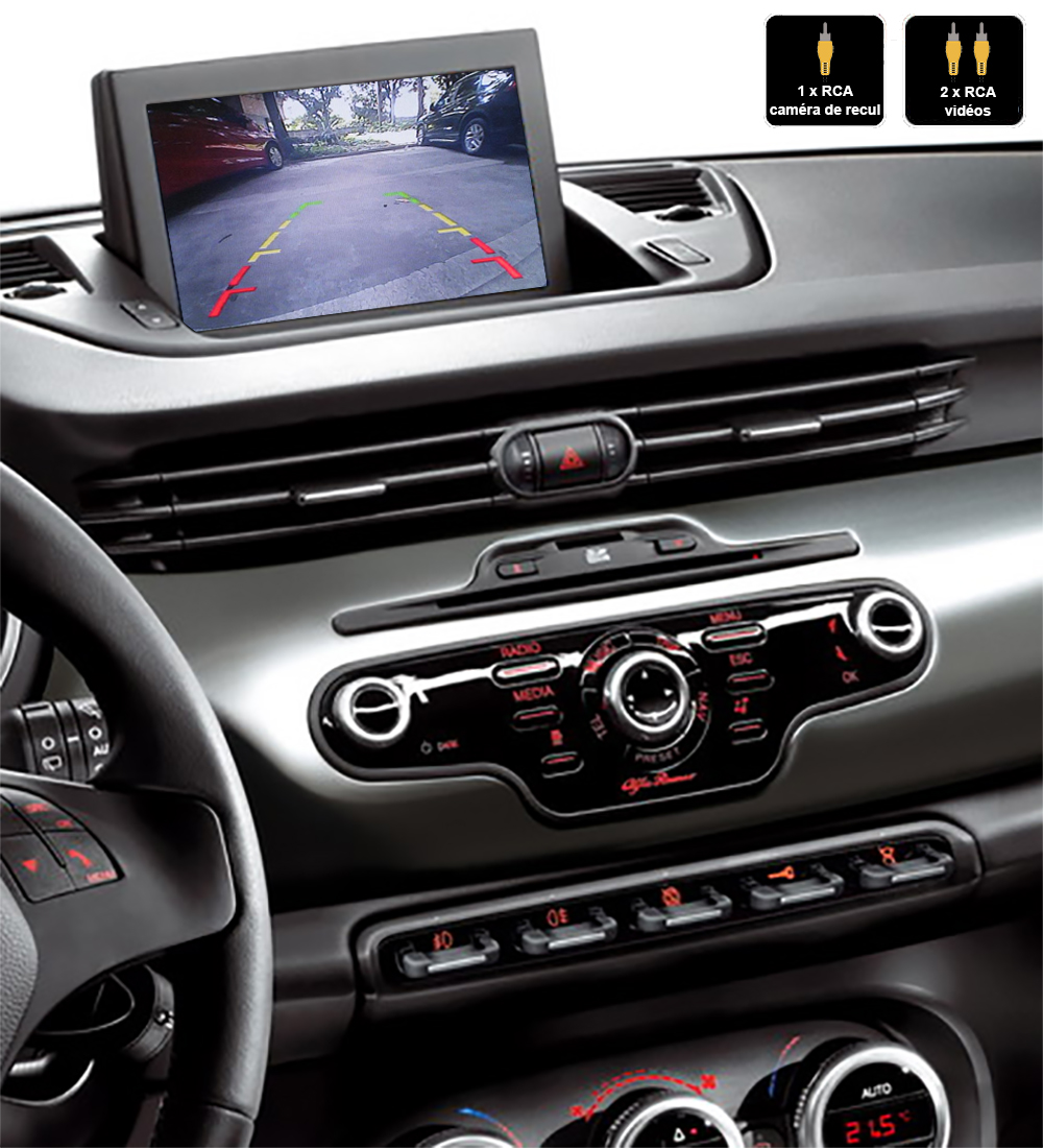 Interface Multimédia vidéo pour caméra compatible Alfa Romeo Giulietta de 2010 à 2014
