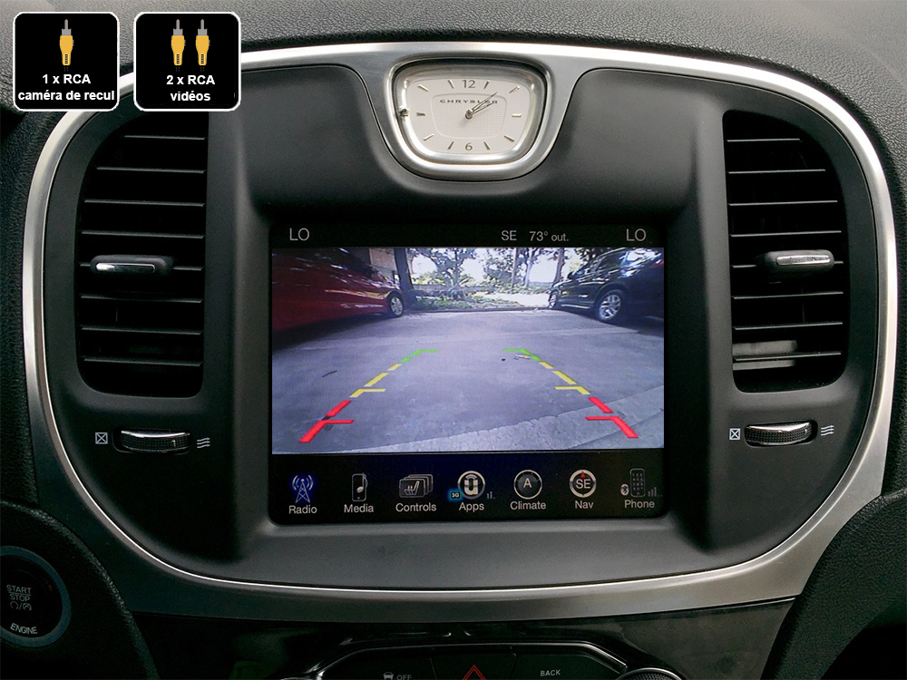 Interface Multimédia vidéo pour caméra compatible Chrysler 300 de 2011 à 2015