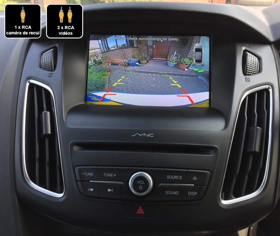 Interface Multimédia vidéo pour caméra compatible Ford Focus de 2011 à 2018