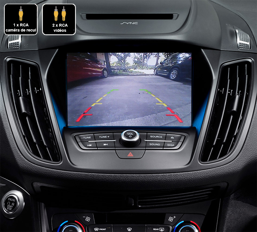 Interface Multimédia vidéo pour caméra compatible Ford Kuga et C max de 2013 à 2020