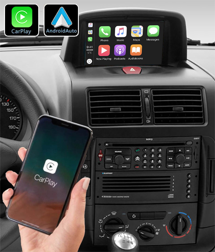 Système Apple Carplay sans fil et Android Auto pour Citroën Jumpy de 2012 à 2016
