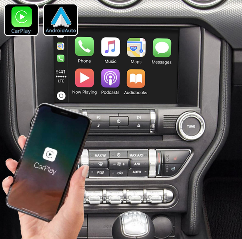 Système Apple Carplay sans fil et Android Auto pour Ford Mustang depuis 2015