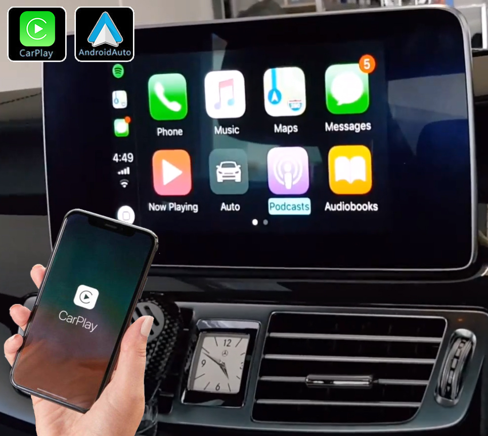 Système Apple Carplay sans fil et Android Auto pour Mercedes CLS de 2014 à 2018