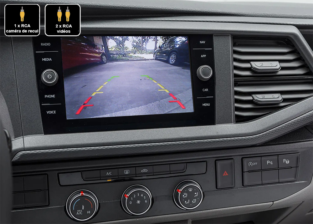 Interface Multimédia vidéo pour caméra compatible Volkswagen Transporter depuis 2019