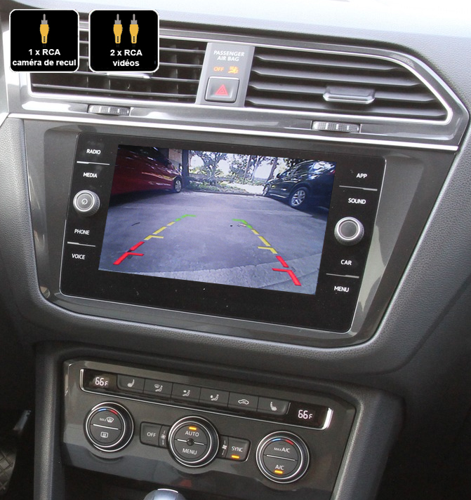 Interface Multimédia vidéo pour caméra compatible Volkswagen Touran et Tiguan depuis 2016