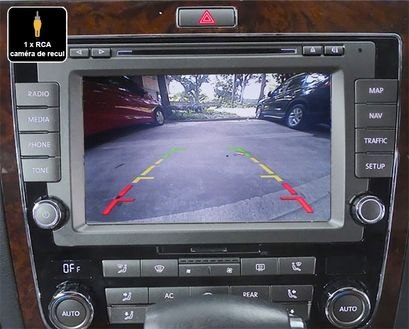 Interface Multimédia vidéo pour caméra compatible Volkswagen Phaeton de 2010 à 2014
