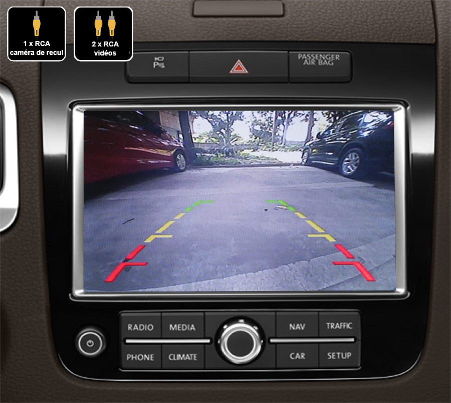 Interface Multimédia vidéo pour caméra compatible Volkswagen Touareg de 2010 à 2018