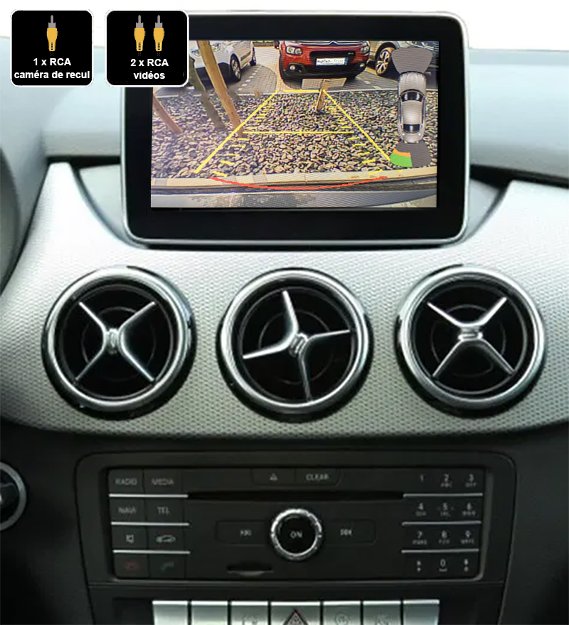 Interface Multimédia vidéo pour caméra compatible Mercedes Classe B de 2013 à 2018