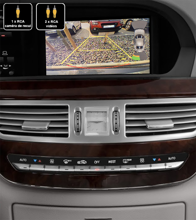 Interface Multimédia vidéo pour caméra Mercedes Classe S W221 et CLC