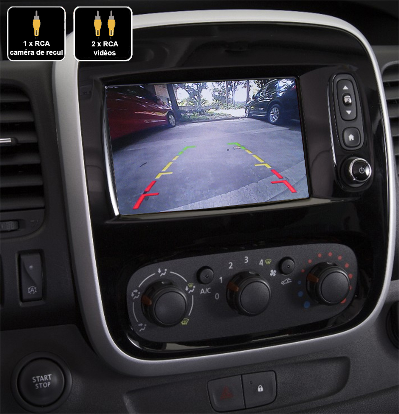 Interface Multimédia vidéo pour caméra compatible  Opel Vivaro et Movano de 2014 à 2019