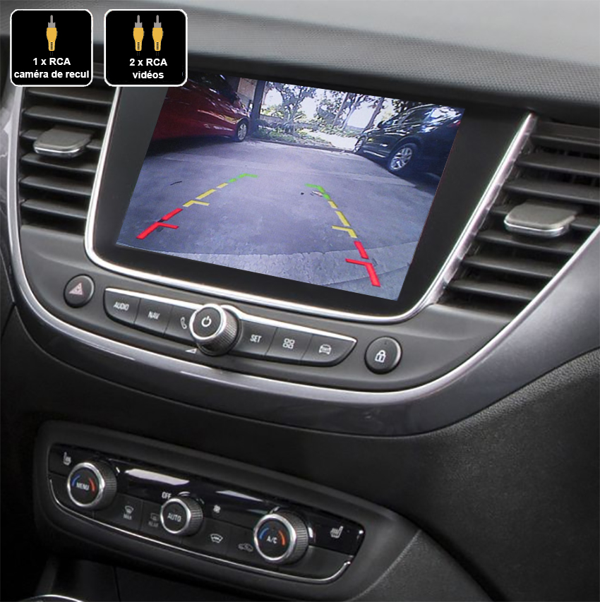 Interface Multimédia vidéo pour caméra compatible Opel Crossland X et Grandland X depuis 2017