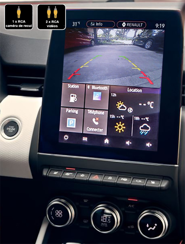 SODIAL 5 ecran numerique voiture inversee Rearview Moniteur video camera de recul couleur LCD Moniteur de voiture R 