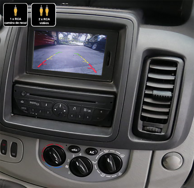 Interface Multimédia vidéo pour caméra compatible Renault Trafic de 2011 à 2014