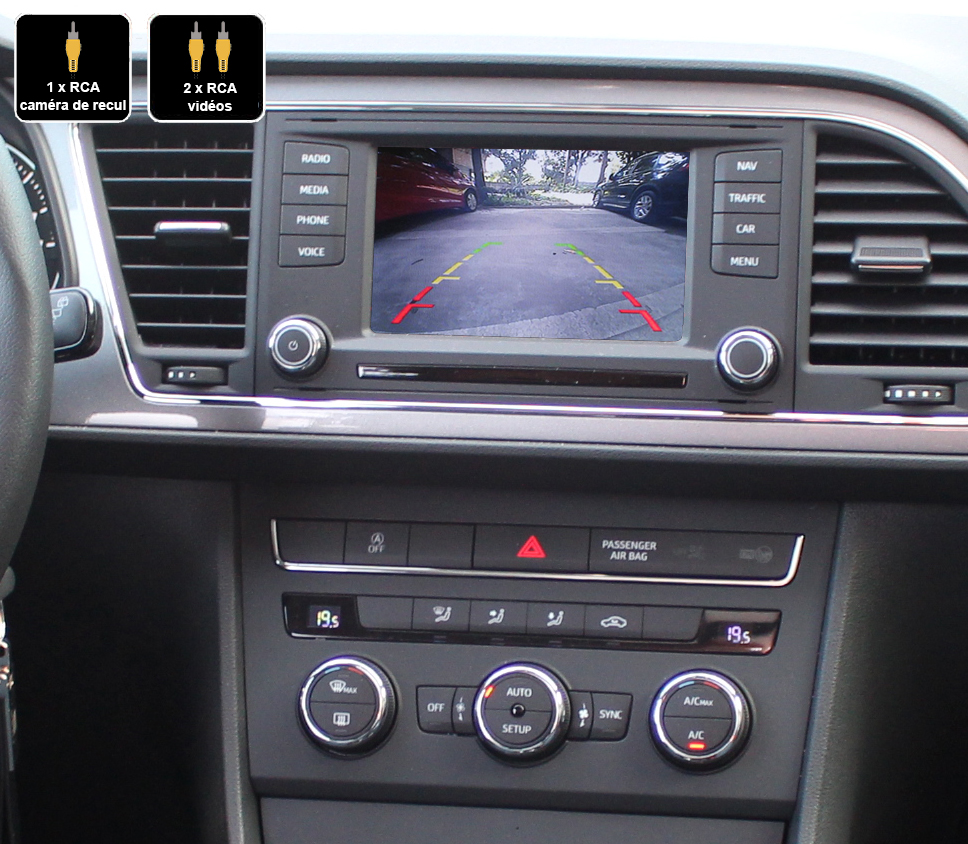 Interface Multimédia vidéo pour caméra compatible Seat Leon de 2013 à 2019 et Ateca
