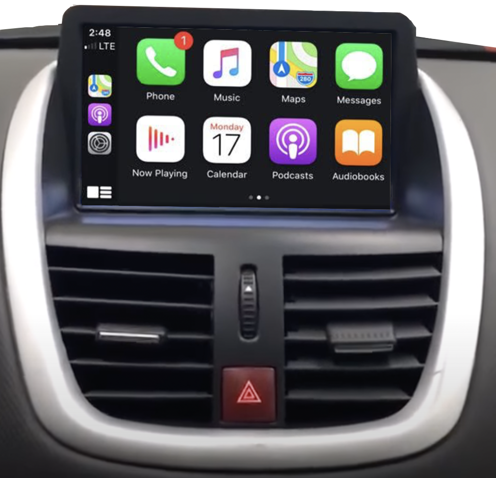Autoradio tactile GPS Android 11.0 Apple CarPlay USB Peugeot 207