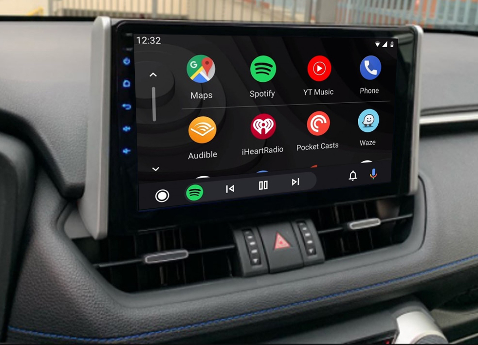 Autoradio tactile GPS Android et Carplay sans fil Toyota RAV4