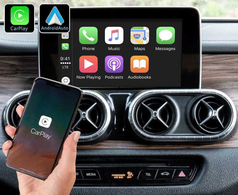 Système Apple Carplay sans fil et Android Auto pour Mercedes Classe X depuis 2017