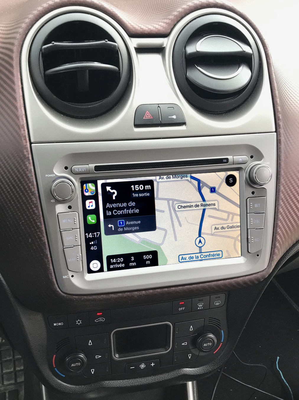 Autoradio tactile GPS Android 12.0 et Apple Carplay Alfa Romeo Mito de 2008 à 2019