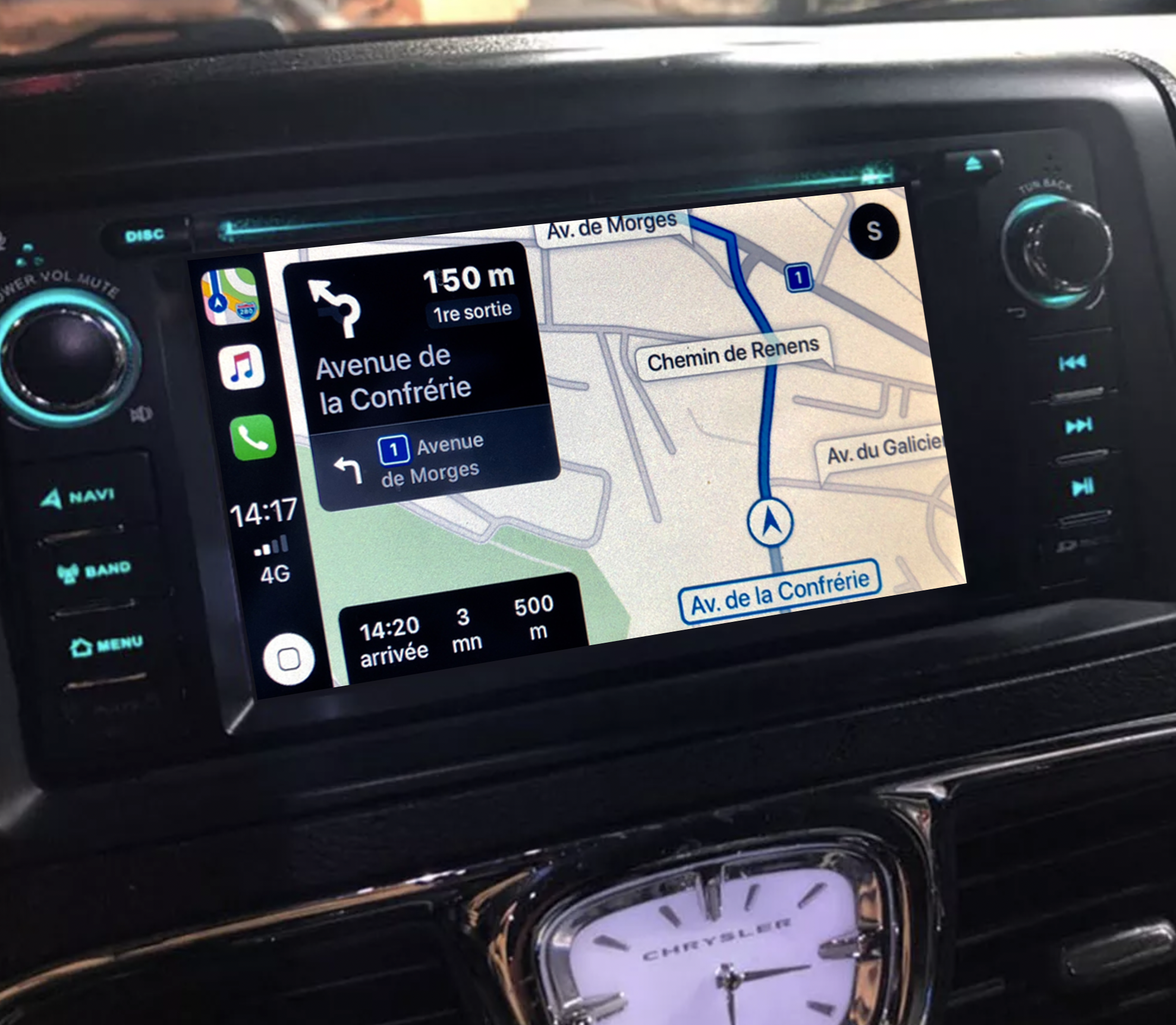Autoradio tactile GPS Android 13.0 et Apple Carplay Chrysler 300C, Aspen, Sebring et Voyager