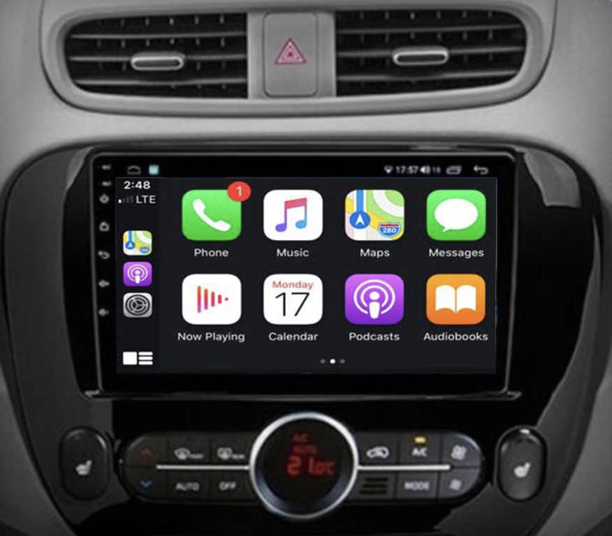 Autoradio tactile GPS Android 13.0 et Apple Carplay Kia Soul