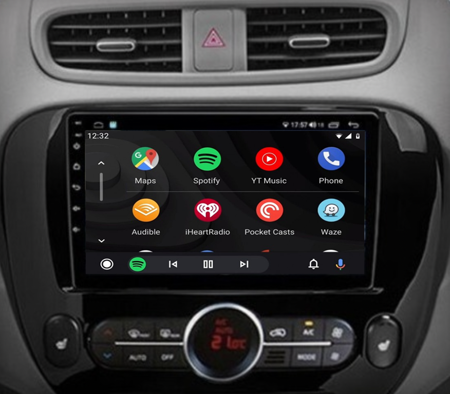 Autoradio tactile GPS Android 13.0 et Apple Carplay Kia Soul