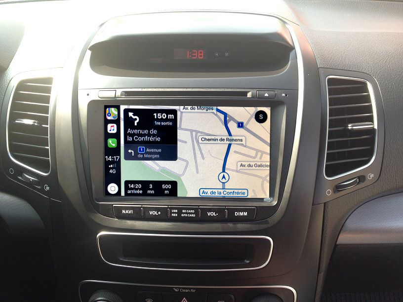 Autoradio tactile GPS Android 10.0 et Apple Carplay Kia Sorento de 10/2012 à 02/2015