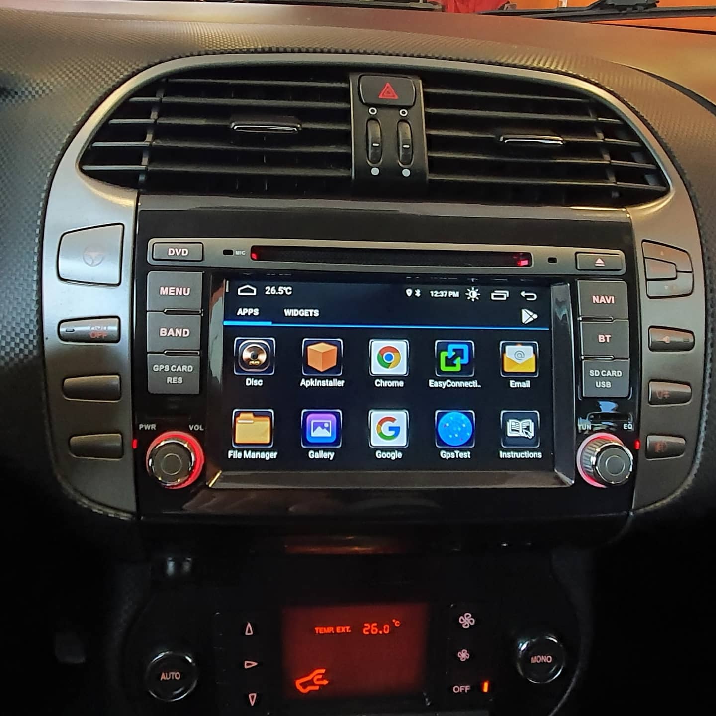 Autoradio tactile GPS Android 12.0 et Apple Carplay sans fil Fiat Bravo