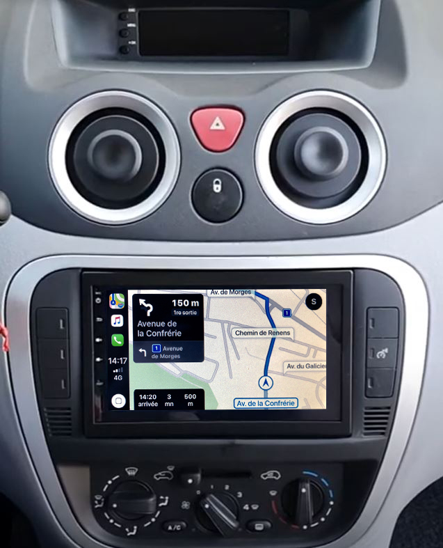 Autoradio Android 11.0 Wifi GPS Waze Citroën C2, Citroën C3, C3 Picasso, Berlingo et Jumpy