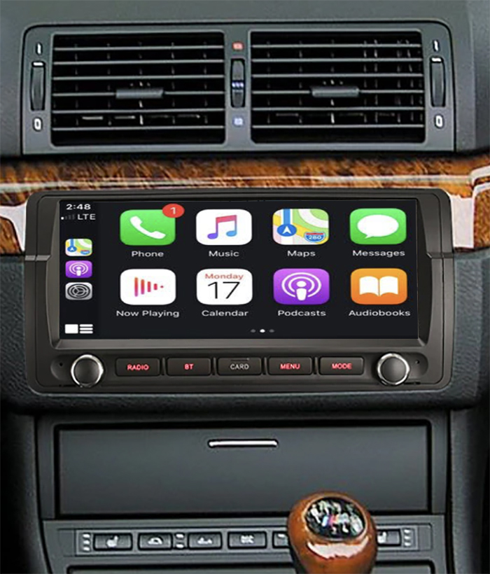 Autoradio tactile GPS et Apple Carplay USB BMW Serie 3 E46