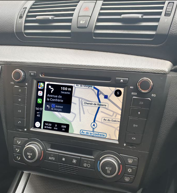 Autoradio tactile GPS Android 10.0 et Bluetooth BMW Série 1 2006 à 2012